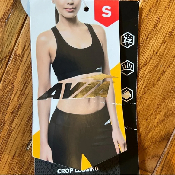 Avia Womens Purple Prestige Crop Legging Moisture Wicking Ruching Leg Activewear - Picture 7 of 15